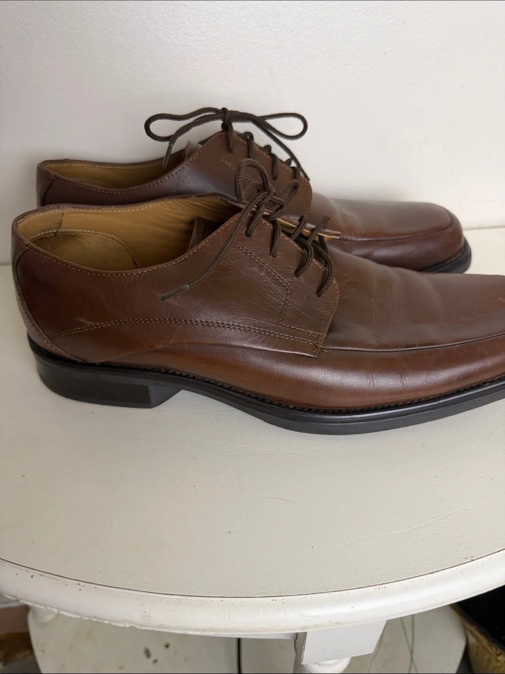 (2384) Nunn Bush NXXT Men's Brown Leather Lace-Up Dress Shoes, Size: 10.5